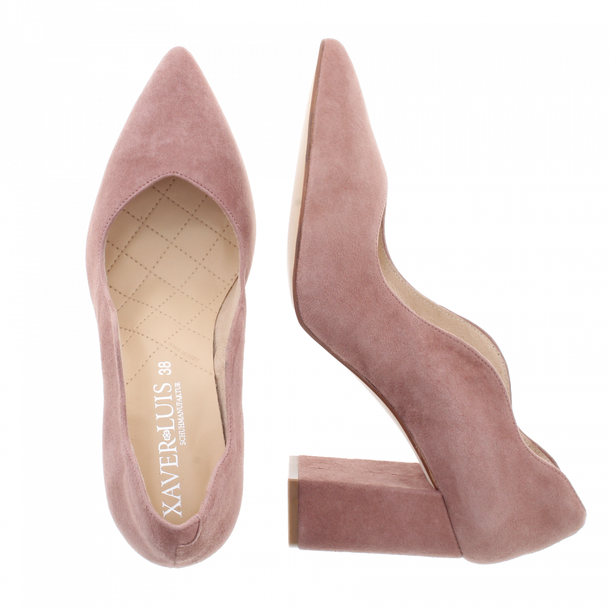 VAN HILL Damen Spitze Pumps Mit Blockabsatz - Elegante Klassische Absatzschuhe